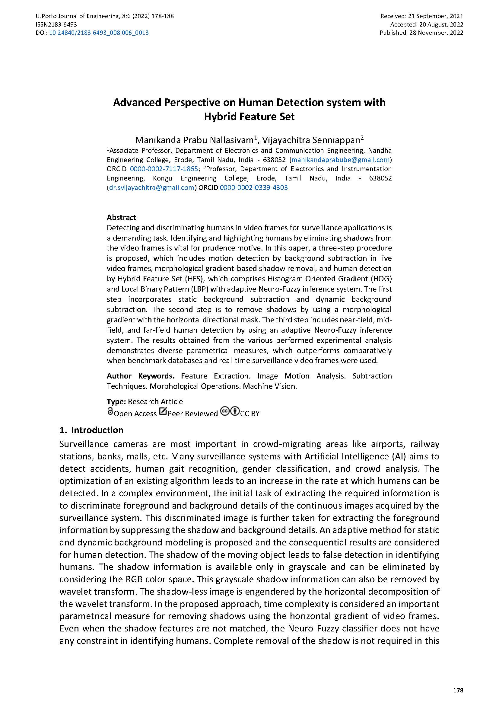 Advanced Perspective on Human Detection system with Hybrid Feature Set