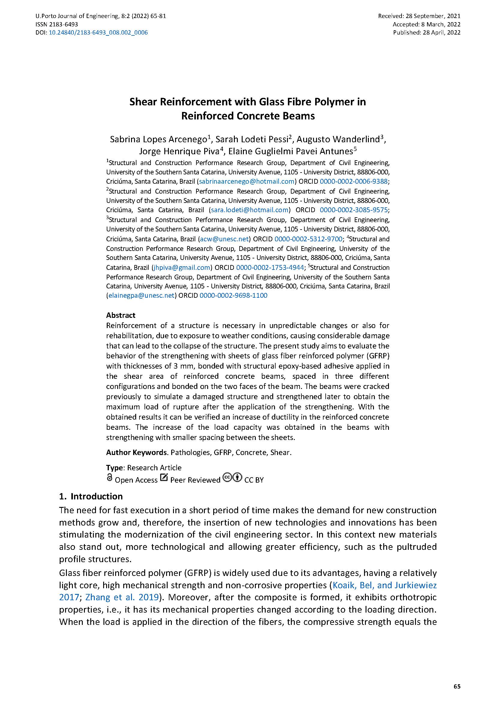 Shear Reinforcement with Glass Fibre Polymer in Reinforced Concrete Beams