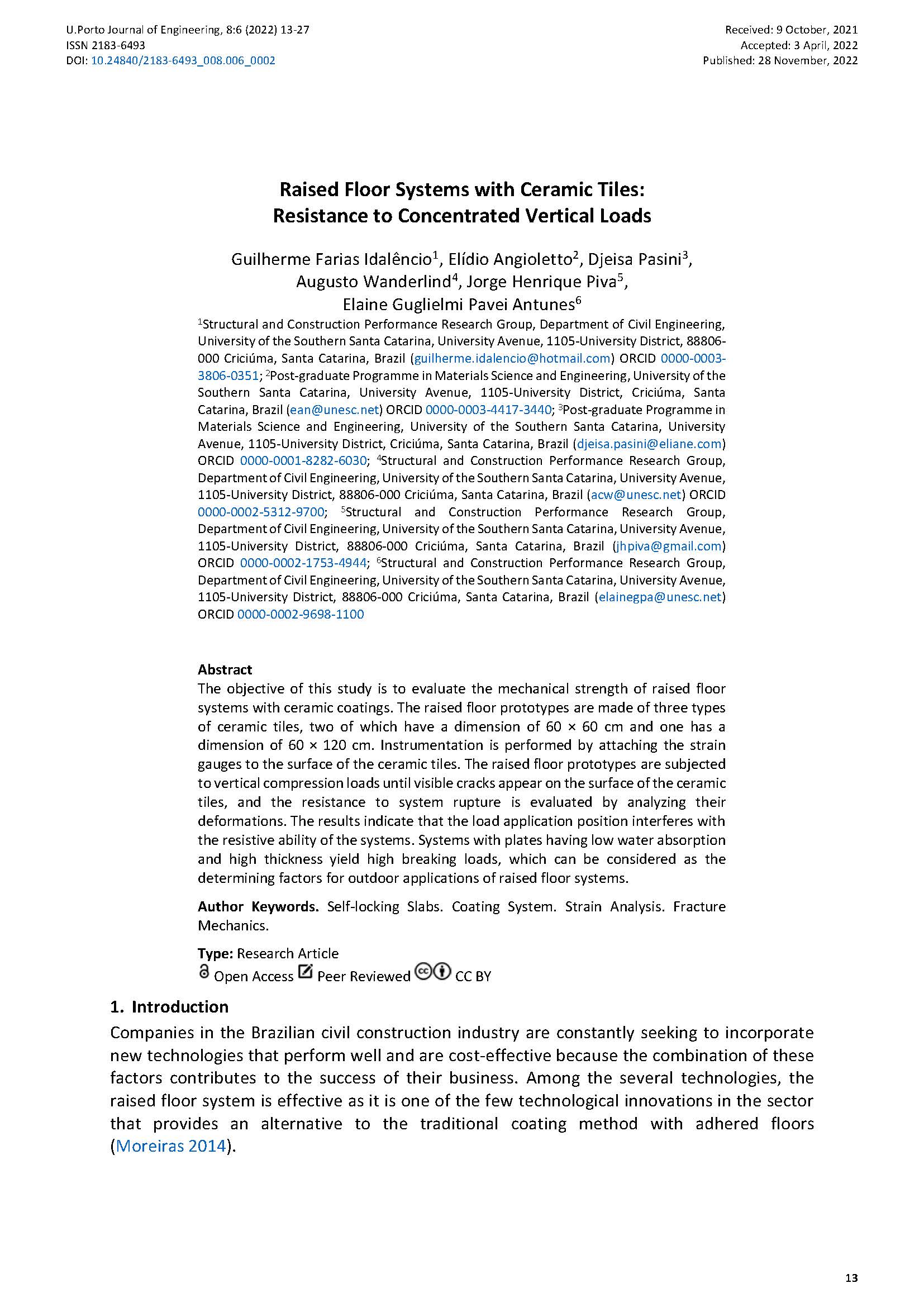 Raised Floor Systems with Ceramic Tiles: Resistance to Concentrated Vertical Loads