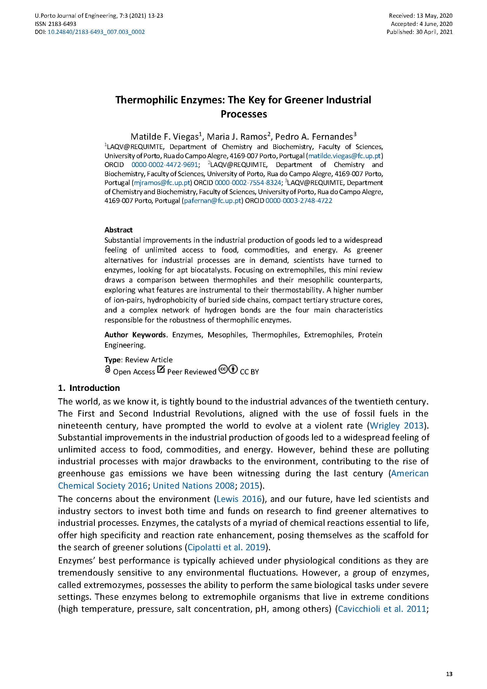  Thermophilic Enzymes: The Key for Greener Industrial Processes