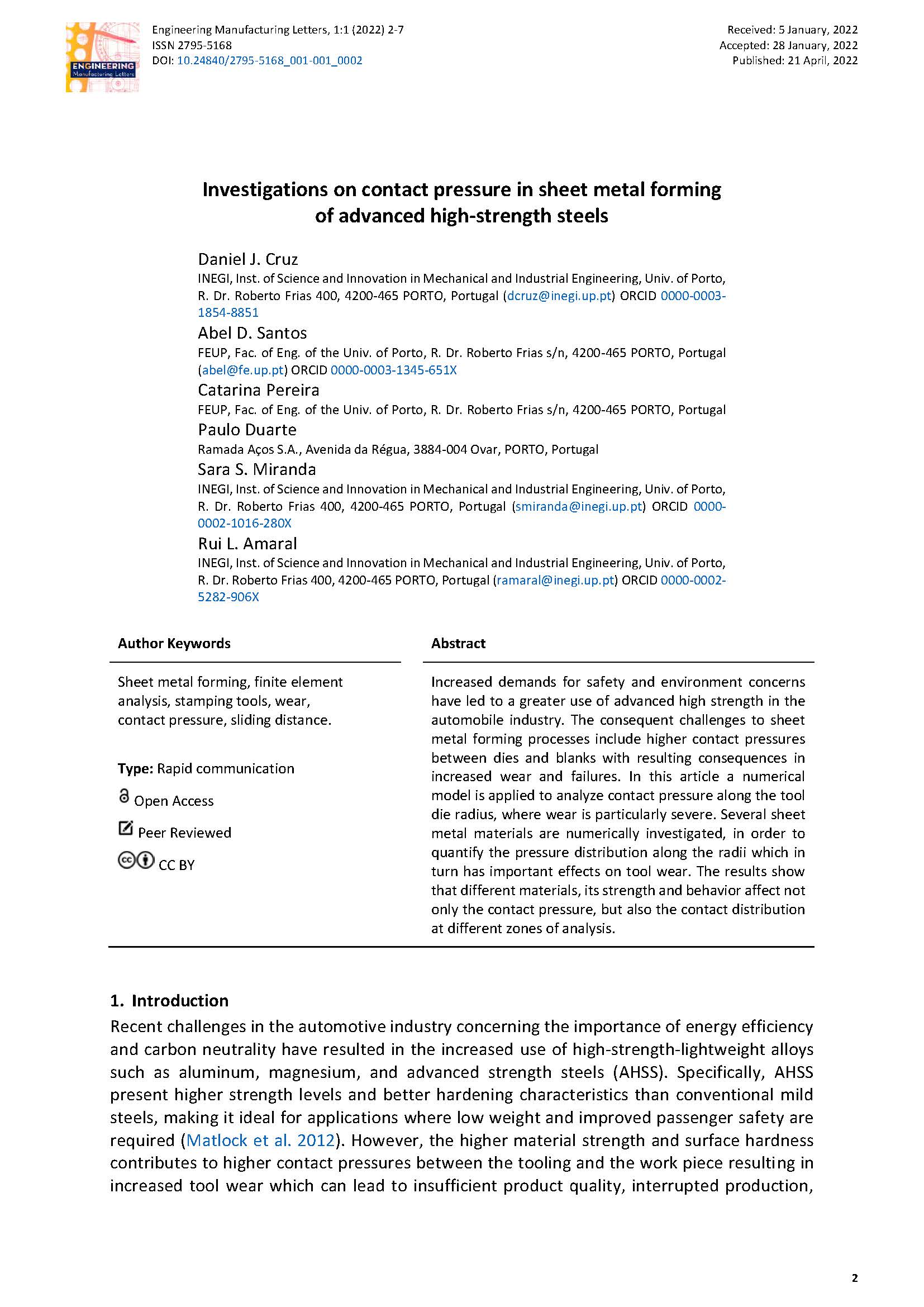 Investigations on contact pressure in sheet metal forming of advanced high-strength steels